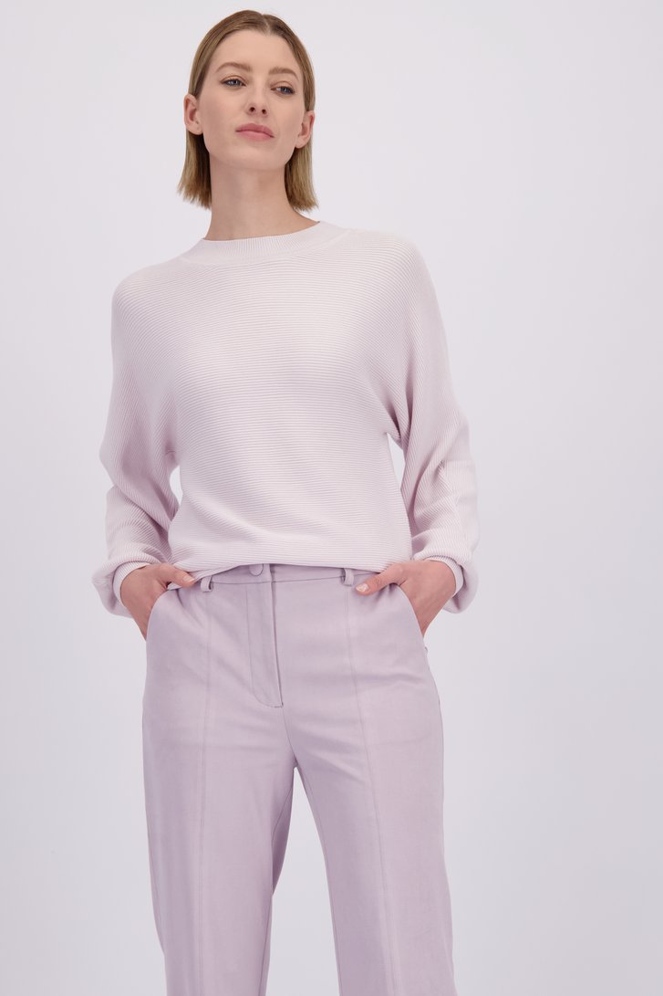 Le devant de Pantalon rose à effet daim de D'Auvry pour Femmes