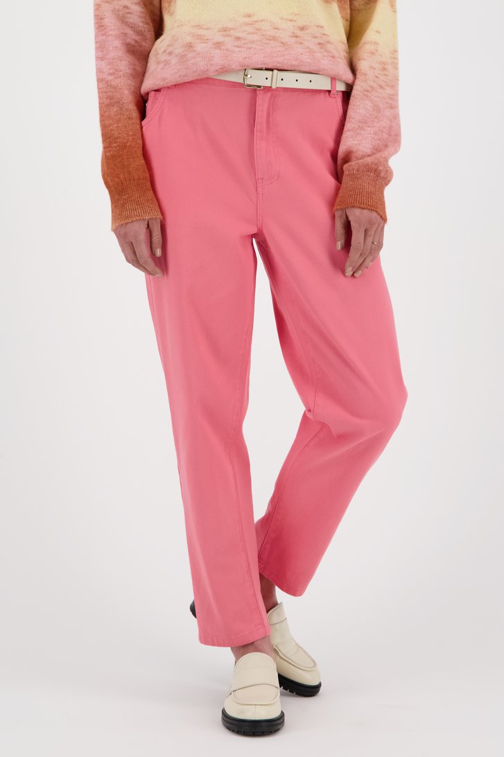 Pantalon rose à taille haute, longueur 7/8 de JDY pour Femmes