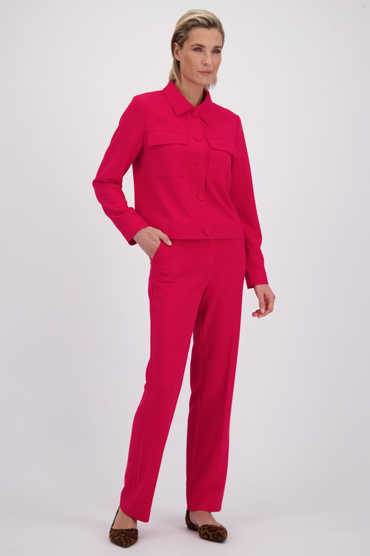 Le devant de Pantalon rouge ample de Claude Arielle pour Femmes