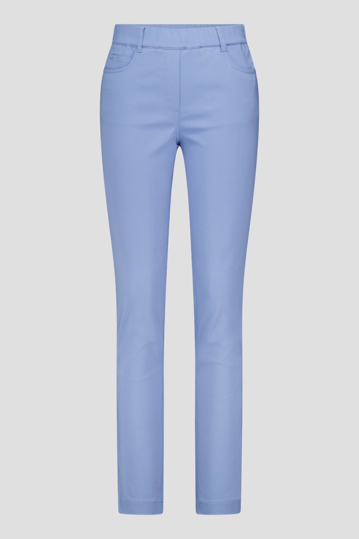 Photo produit 1 de Pantalon stretch bleu clair avec taille élastiquée de Claude Arielle pour Femmes
