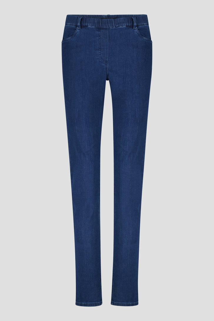 Photo produit 1 de Pantalon stretch bleu foncé avec aspect denim de Claude Arielle pour Femmes