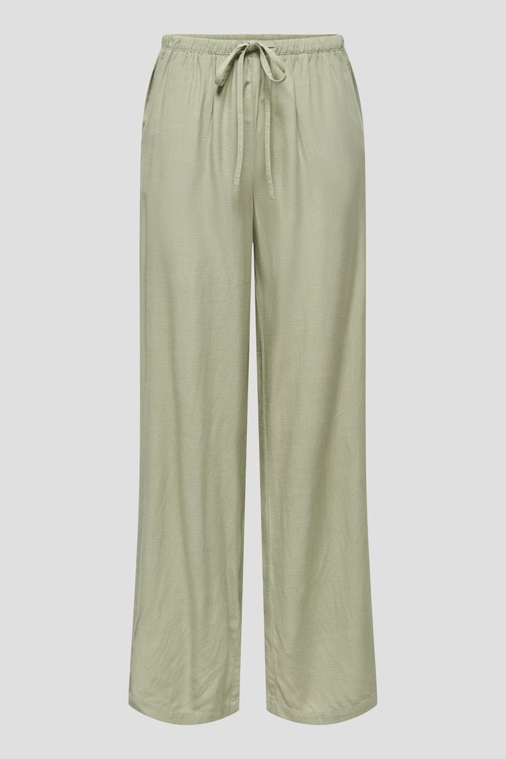 Photo produit 1 de Pantalon vert ample avec lien à nouer de JDY pour Femmes
