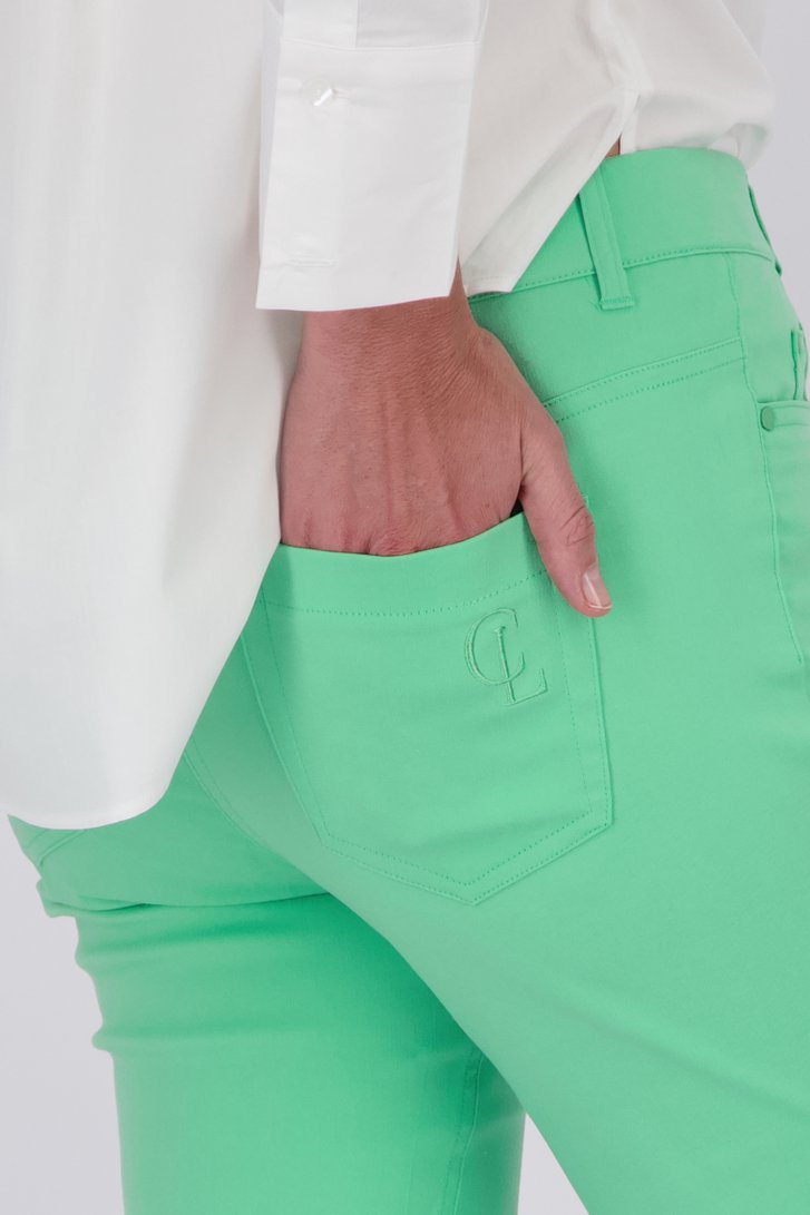 Pantalon vert clair - Longueur 7/8 de Claude Arielle pour Femmes