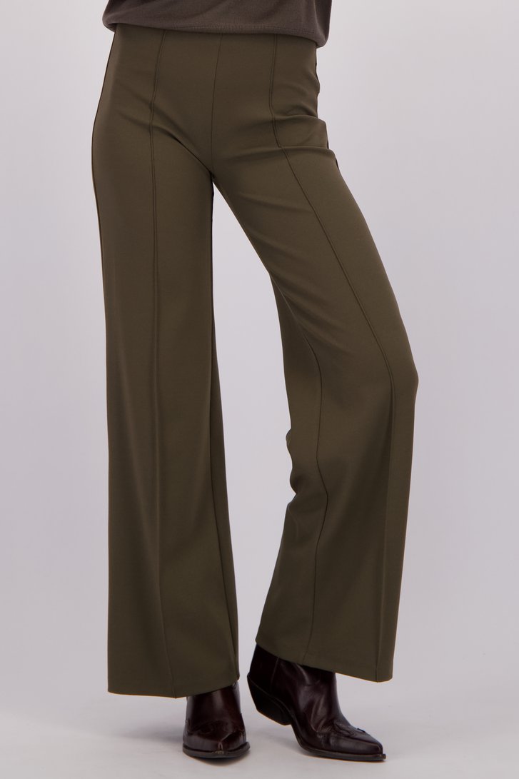 Détail de Pantalon vert foncé avec coutures - Straight fit de Liberty Island pour Femmes
