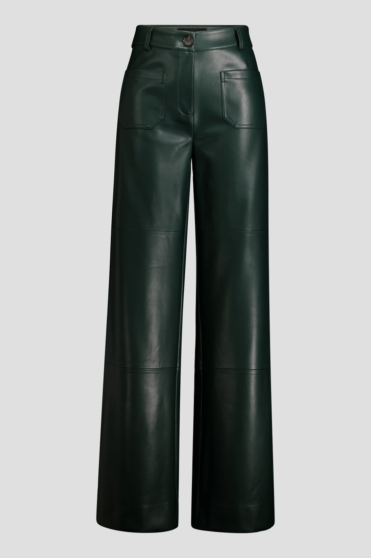 Photo produit 1 de Pantalon vert foncé effet cuir de AC by Annelien Coorevits pour Femmes