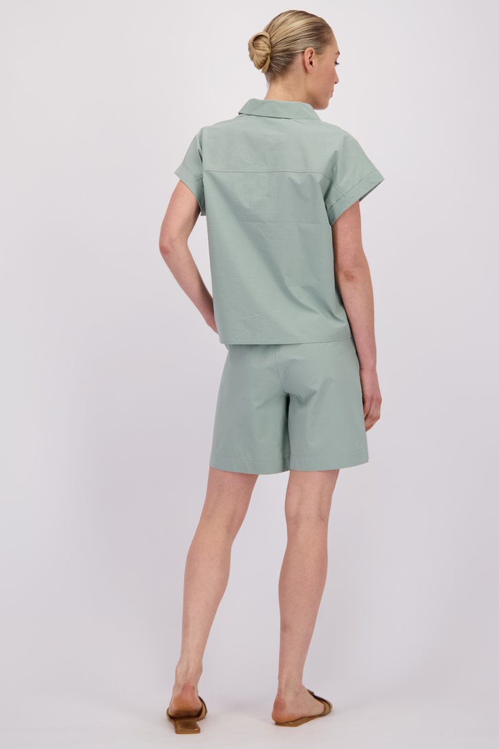 Achterkant van Pastelgroene bermuda door Liberty Island voor Dames