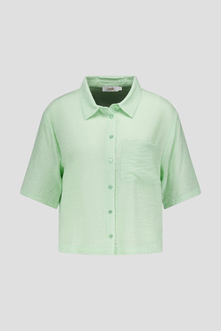 Productfoto 1 van Pastelgroene blouse met korte mouwen door Libelle voor Dames
