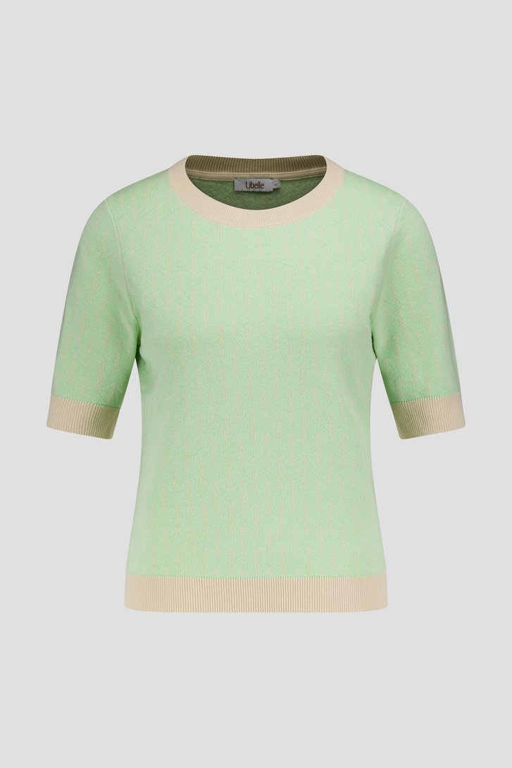 Productfoto 1 van Pastelgroene trui met korte mouwen door Libelle voor Dames
