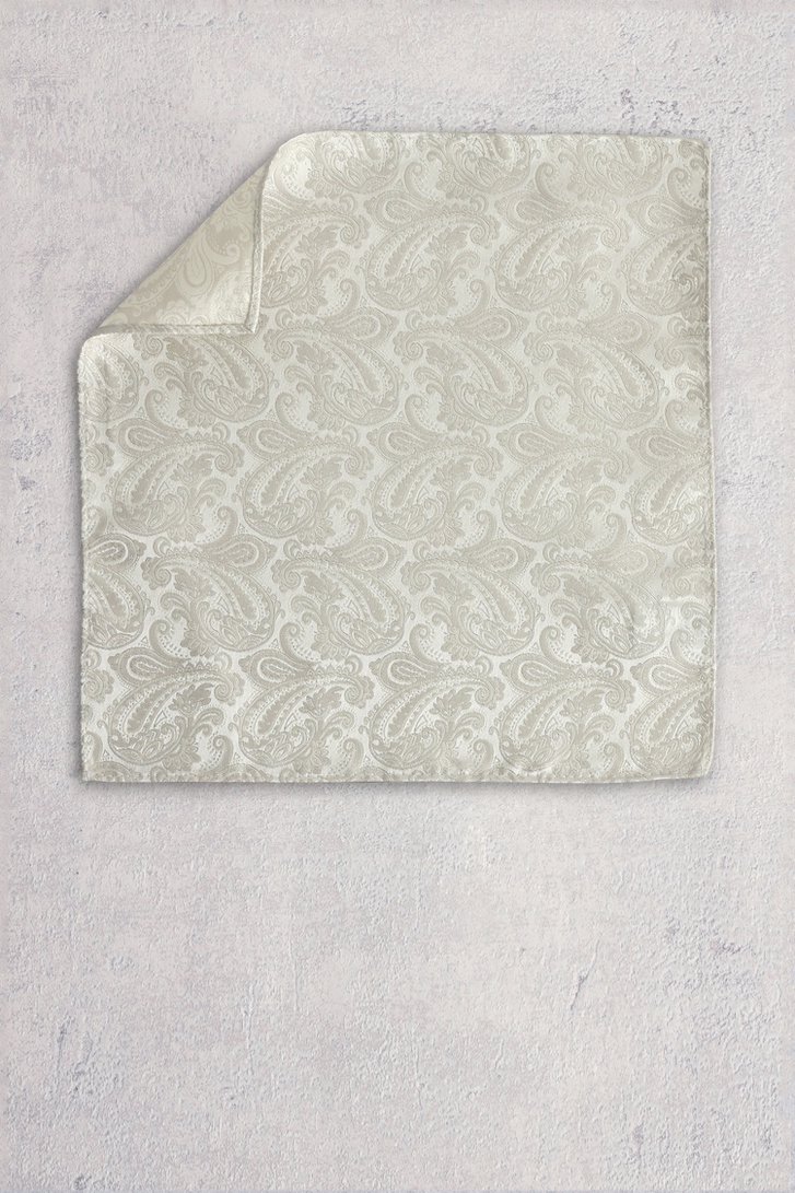 Le devant de Pochette beige clair avec motif cachemire de Liberty Island pour Hommes