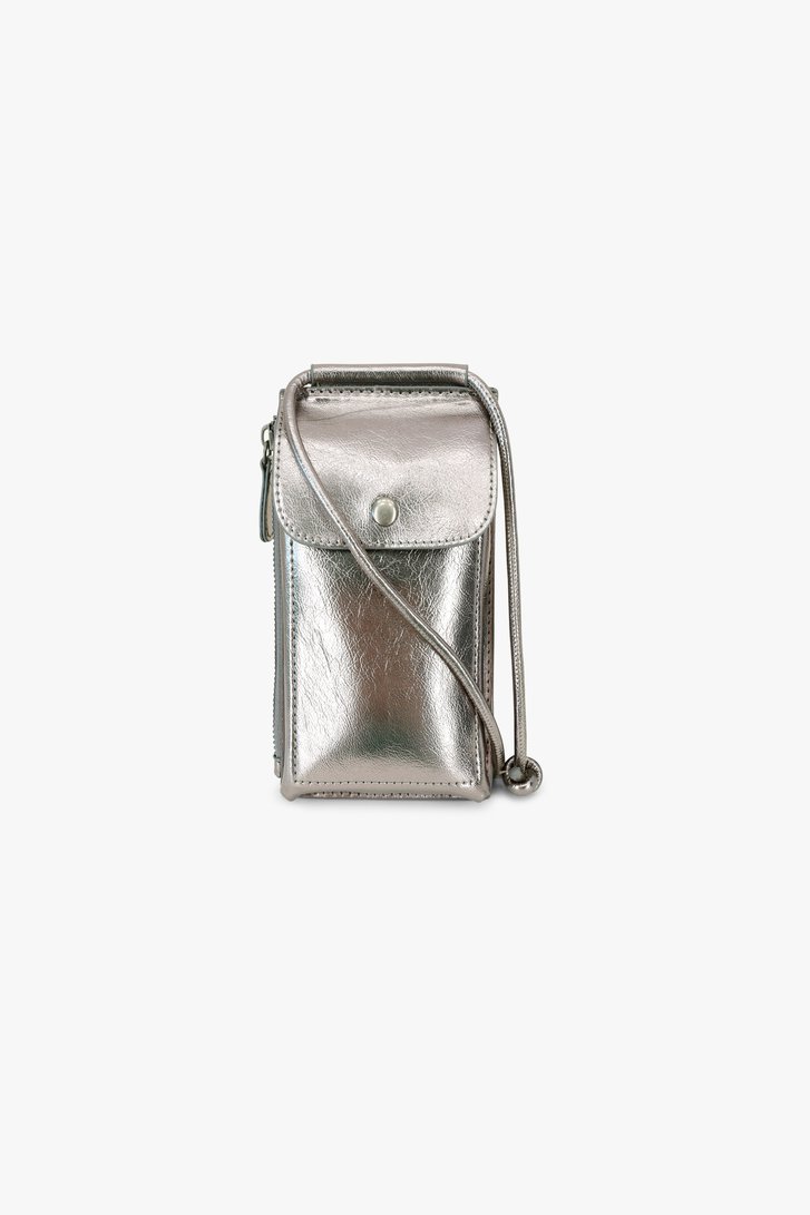 Pochette métallique argenté pour téléphone de Liberty Island pour Femmes