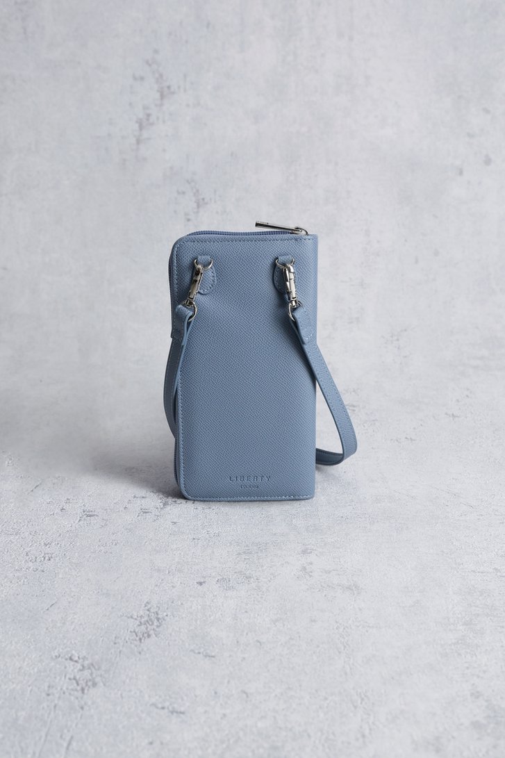 Le dos de Pochette téléphone bleue avec portefeuille de Liberty Island pour Femmes