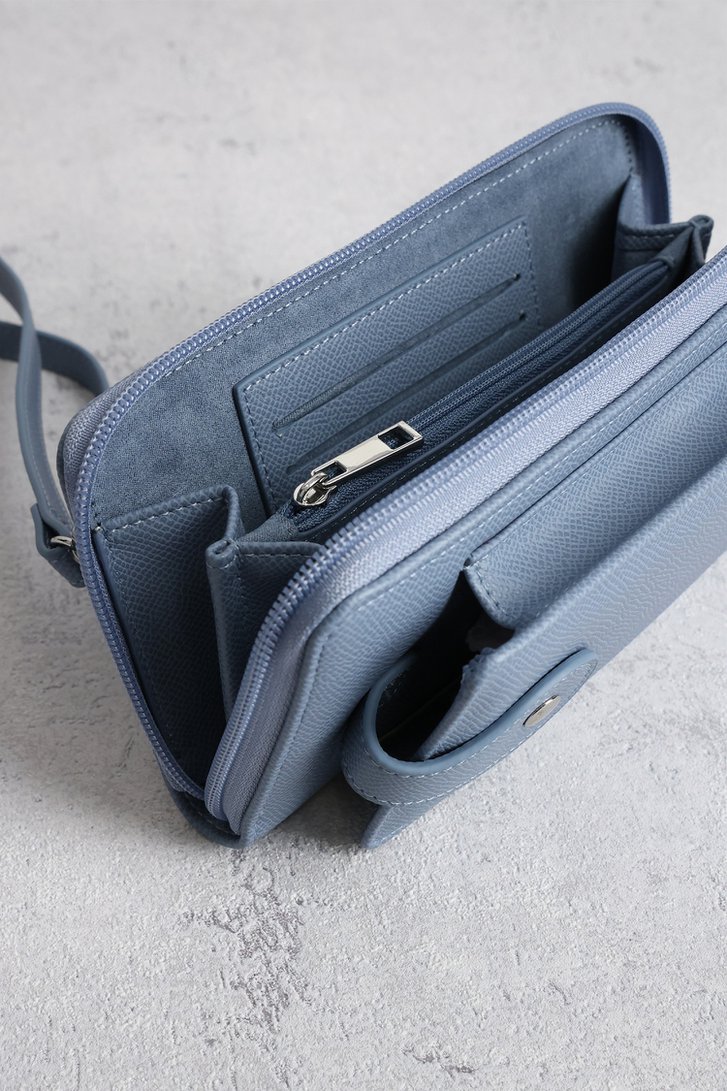 Photo produit 1 de Pochette téléphone bleue avec portefeuille de Liberty Island pour Femmes