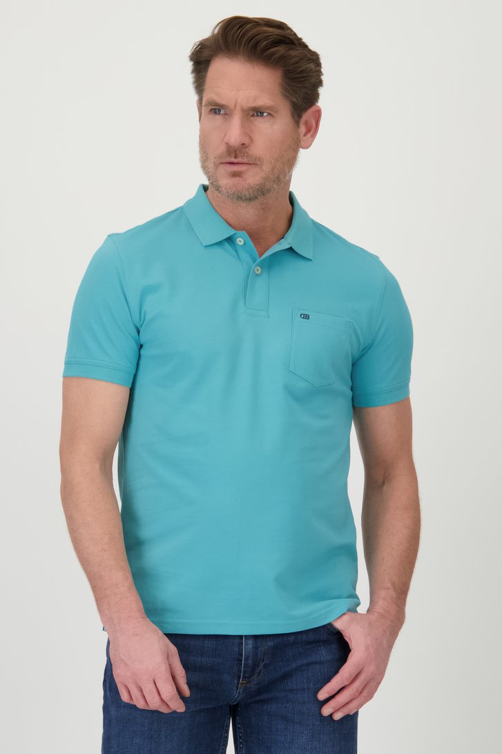 Polo à manches courtes turquoise de Dansaert Blue pour Hommes