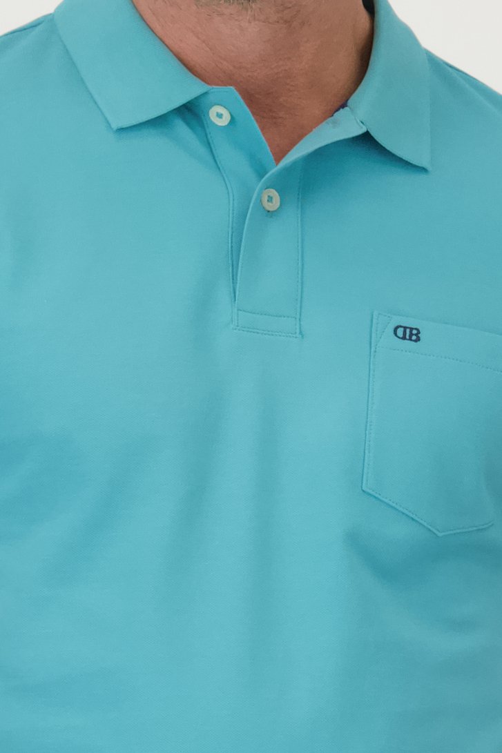 Polo à manches courtes turquoise de Dansaert Blue pour Hommes