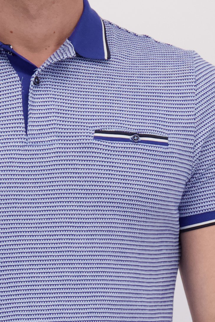 Polo à rayures bleues et blanches de Dansaert Blue pour Hommes