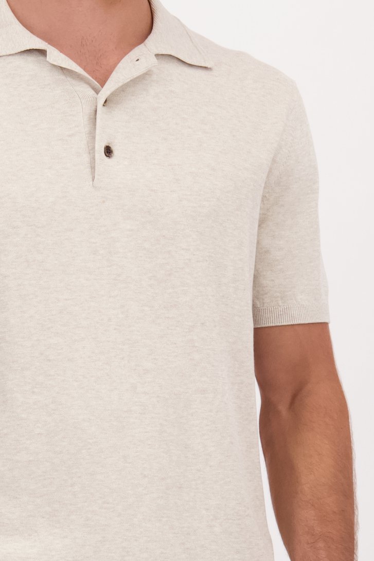 Détail de Polo beige à manches courtes de Upper East pour Hommes