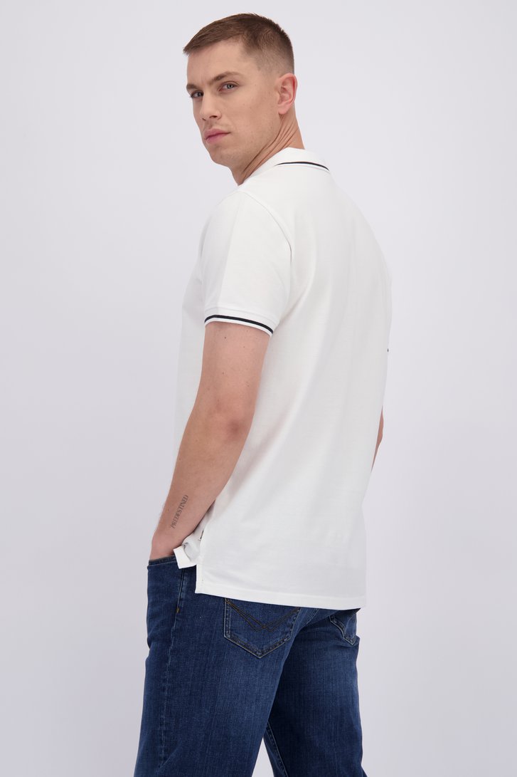 Le dos de Polo blanche avec détails noirs de Only & Sons pour Hommes
