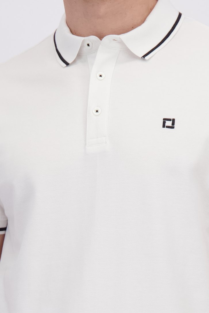 Détail de Polo blanche avec détails noirs de Only & Sons pour Hommes