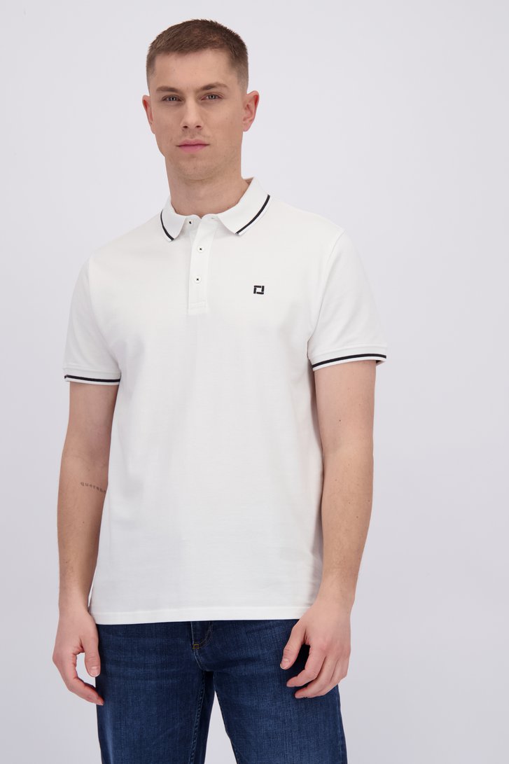 Le devant de Polo blanche avec détails noirs de Only & Sons pour Hommes