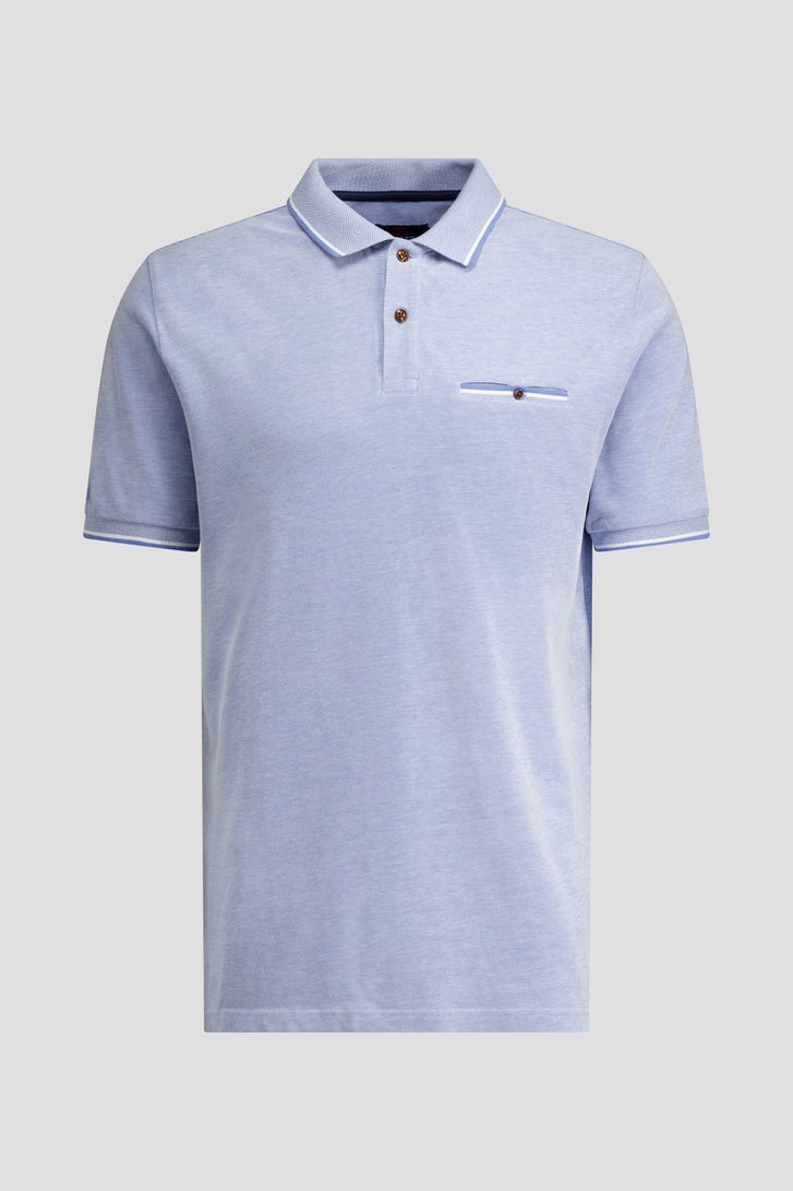 Photo produit 1 de Polo bleu à manches courtes de Dansaert Blue pour Hommes
