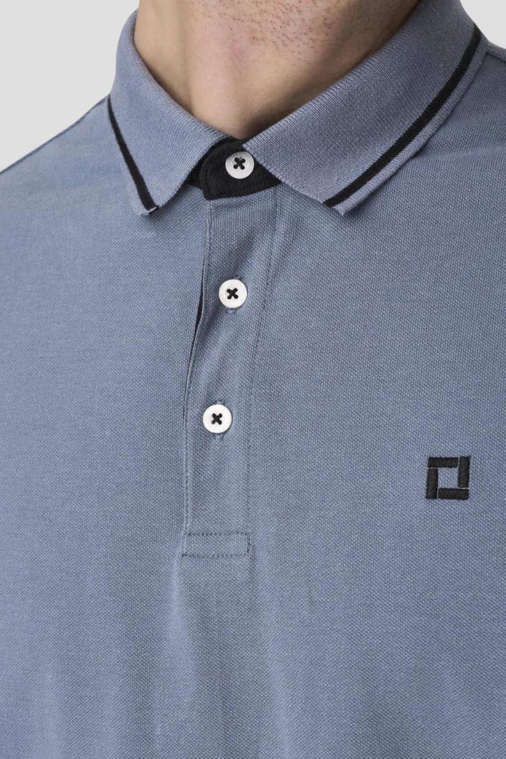 Détail de Polo bleu à manches courtes de Only & Sons pour Hommes