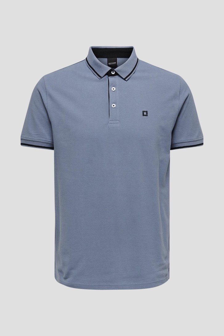 Photo produit 1 de Polo bleu à manches courtes de Only & Sons pour Hommes