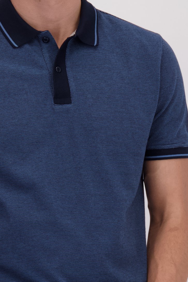 Détail de Polo bleu à manches courtes de Ravøtt pour Hommes