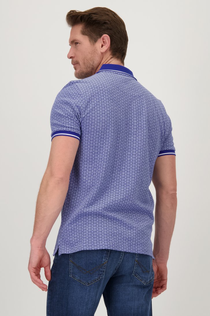 Polo bleu avec imprimé de Dansaert Blue pour Hommes