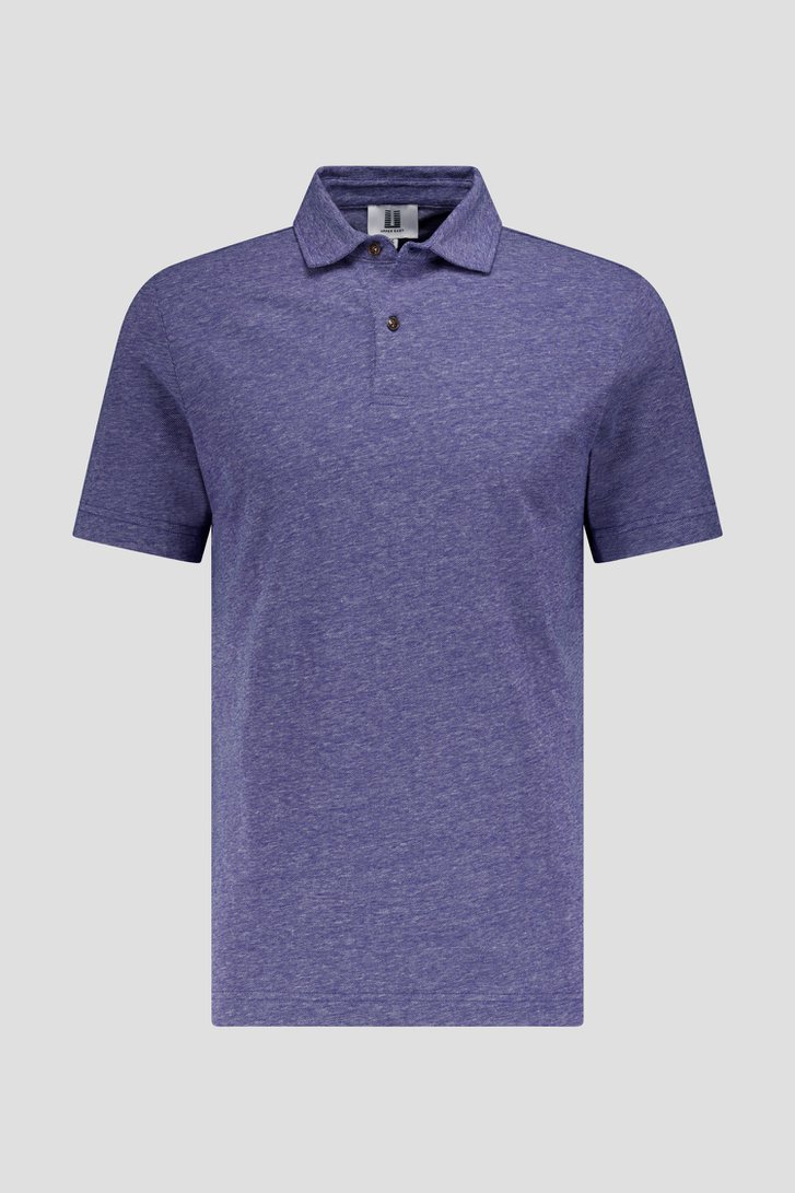 Photo produit 1 de Polo bleu chiné de Upper East pour Hommes