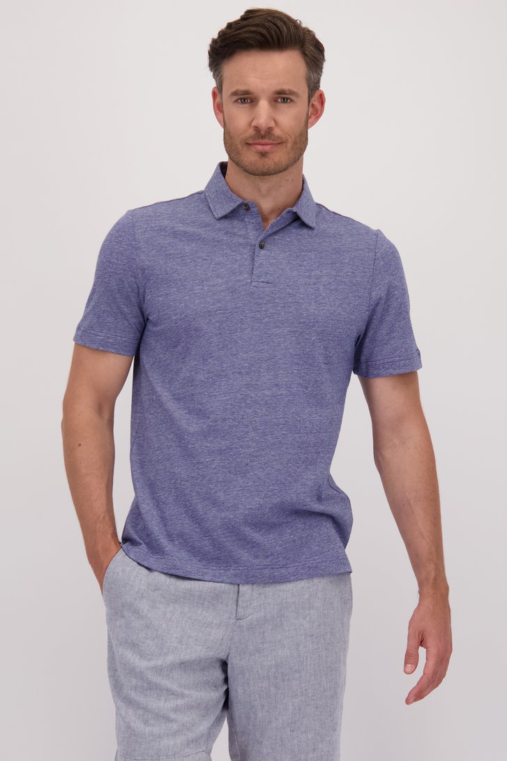 Polo bleu chiné de Upper East pour Hommes