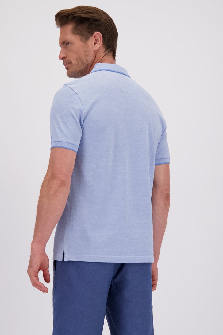 Le dos de Polo bleu clair chiné de Dansaert Blue pour Hommes