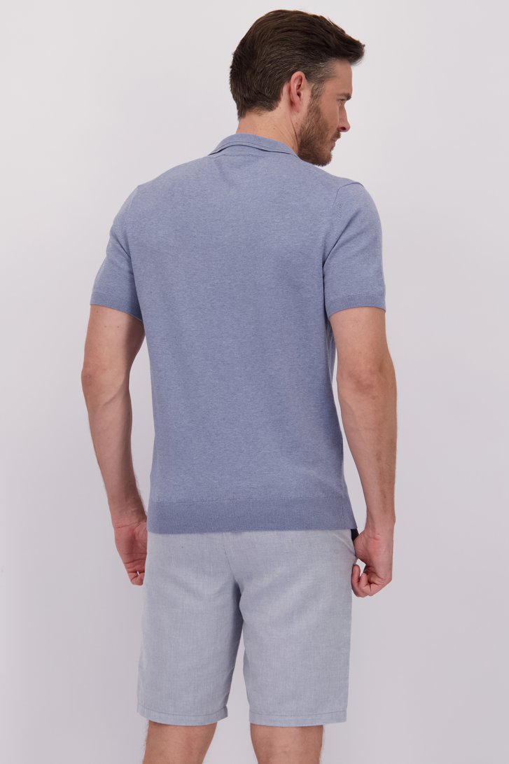 Le dos de Polo bleu clair chiné de Upper East pour Hommes