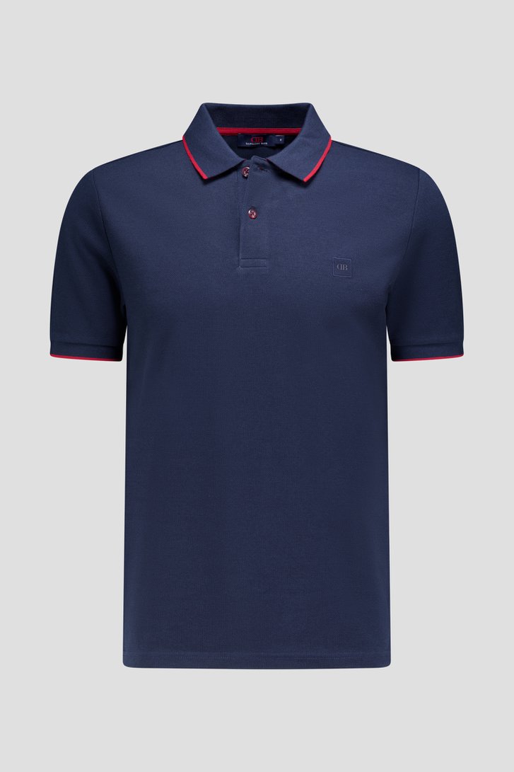 Photo produit 1 de Polo bleu foncé à manches courtes de Dansaert Blue pour Hommes