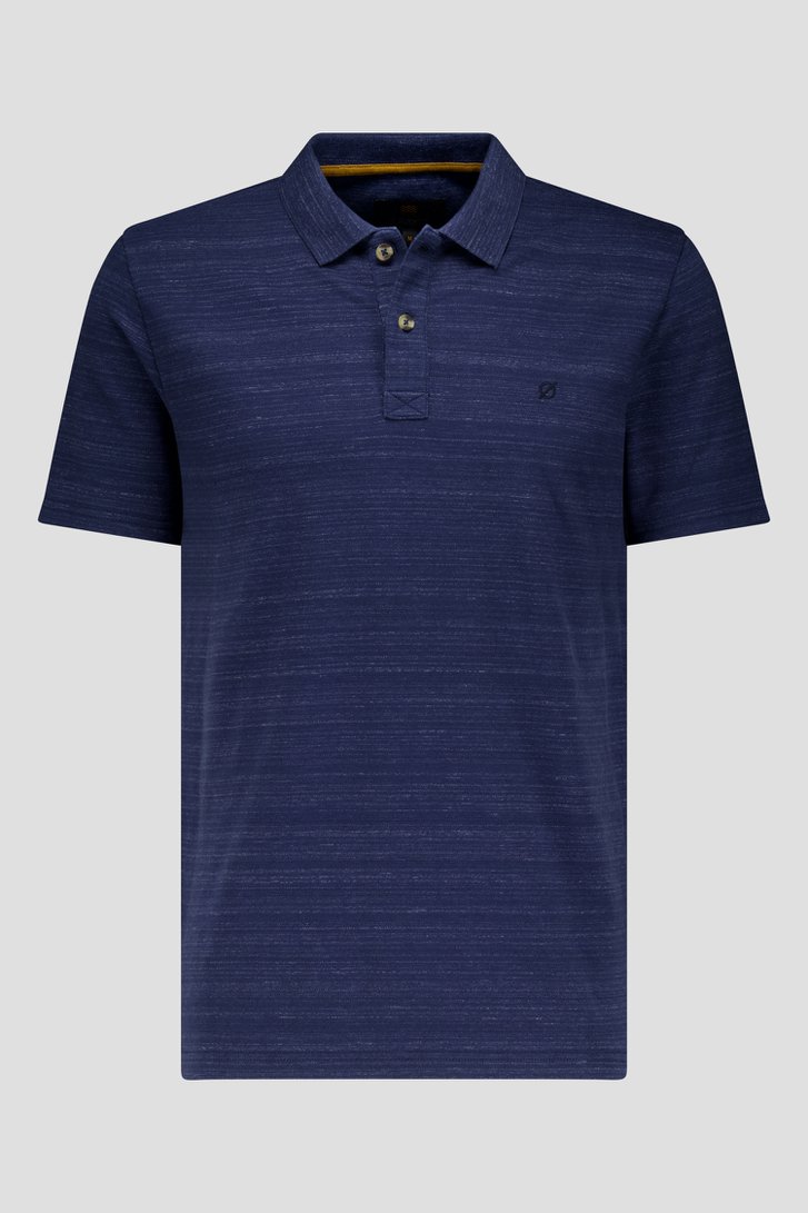 Polo bleu foncé à motifs rayés de Ravøtt pour Hommes