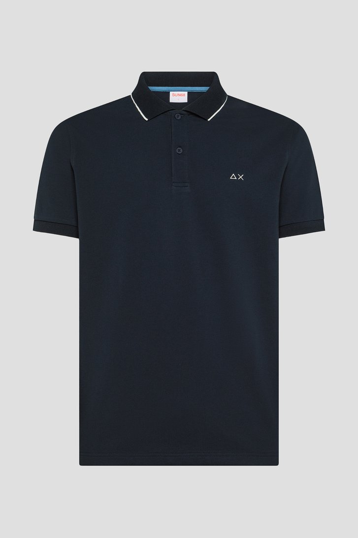 Photo produit 1 de Polo bleu foncé avec accent bleu clair de Sun68 pour Hommes