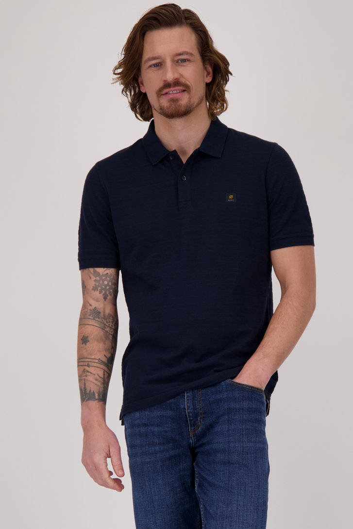 Polo bleu foncé de Ravøtt pour Hommes