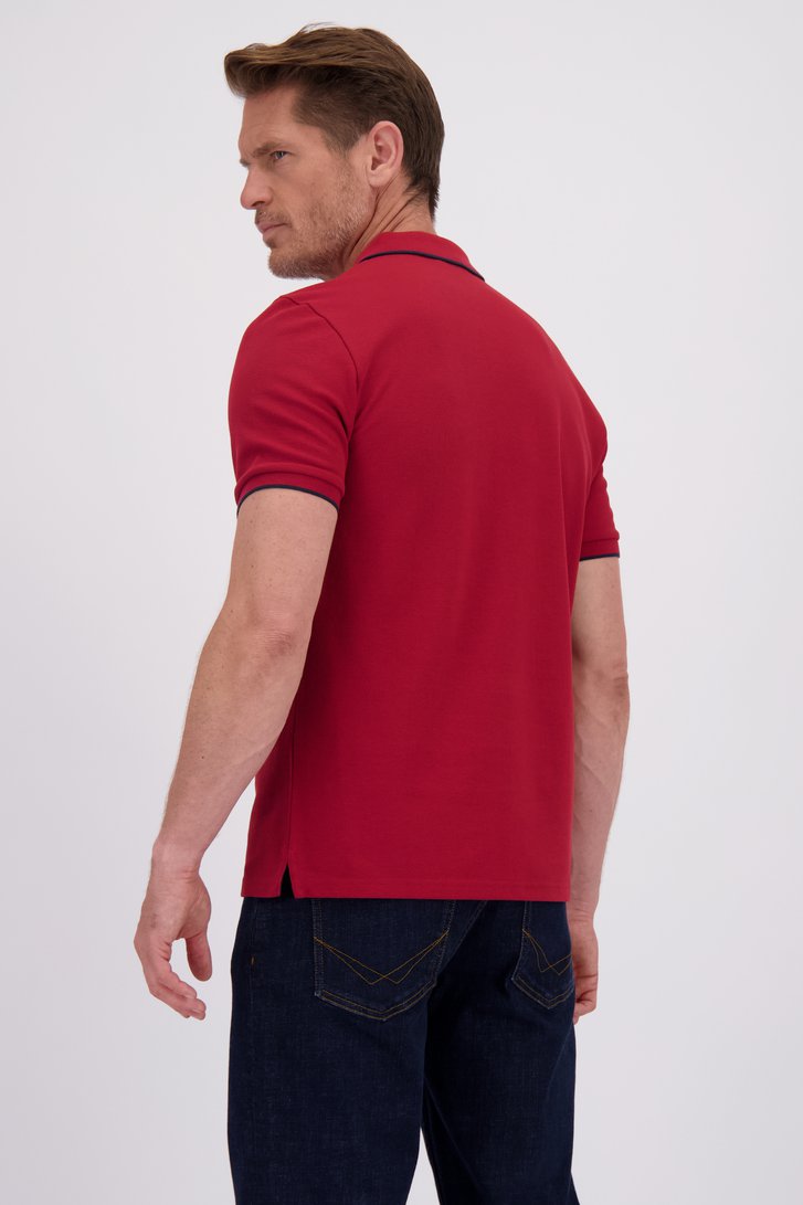 Le dos de Polo bordeaux à manches courtes de Dansaert Blue pour Hommes