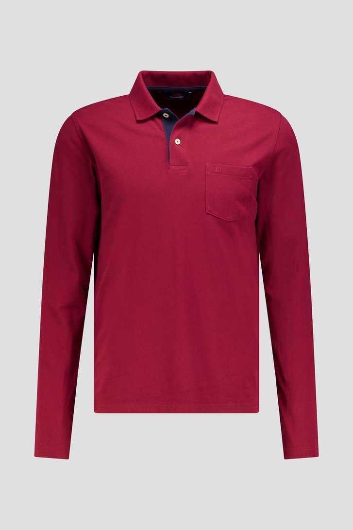 Photo produit 1 de Polo bordeaux à manches longues de Dansaert Blue pour Hommes