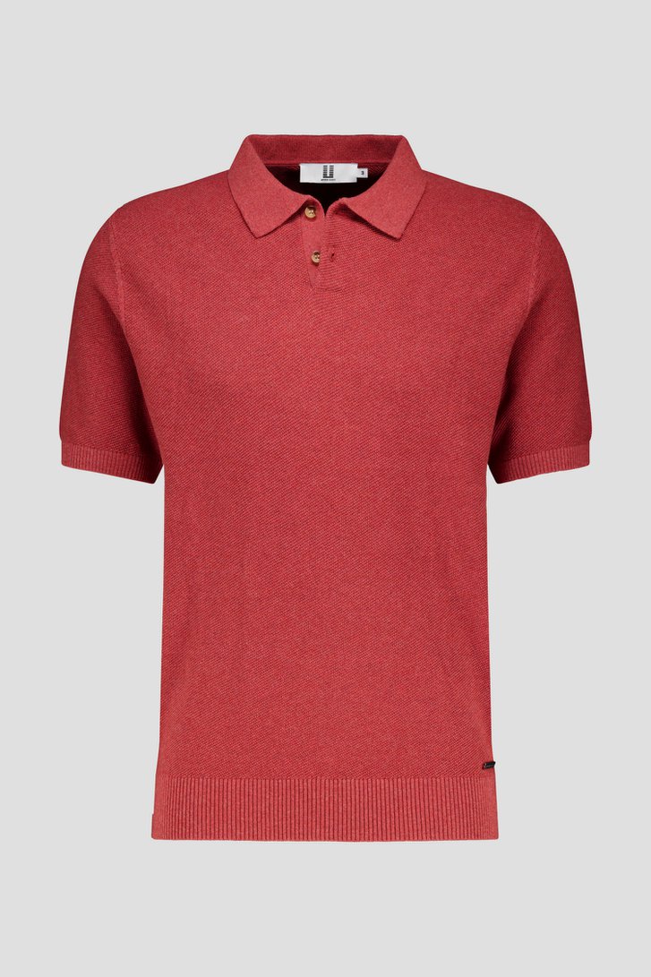 Polo bordeaux à texture gaufrée de Upper East pour Hommes