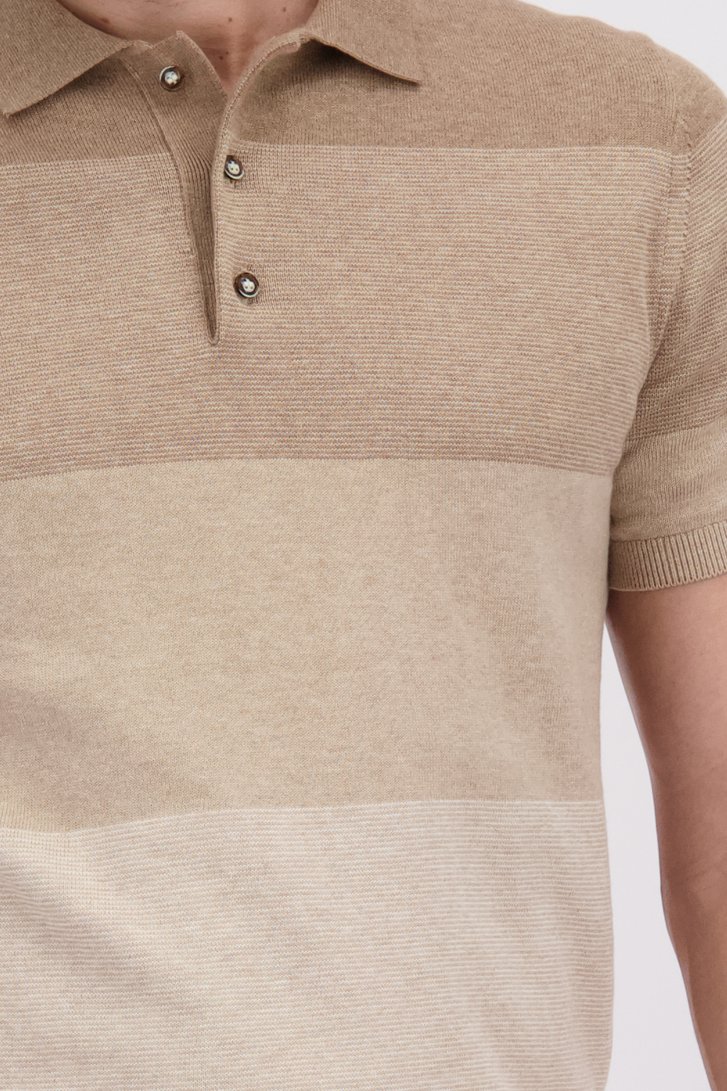 Détail de Polo brun à effet dégradé de Upper East pour Hommes