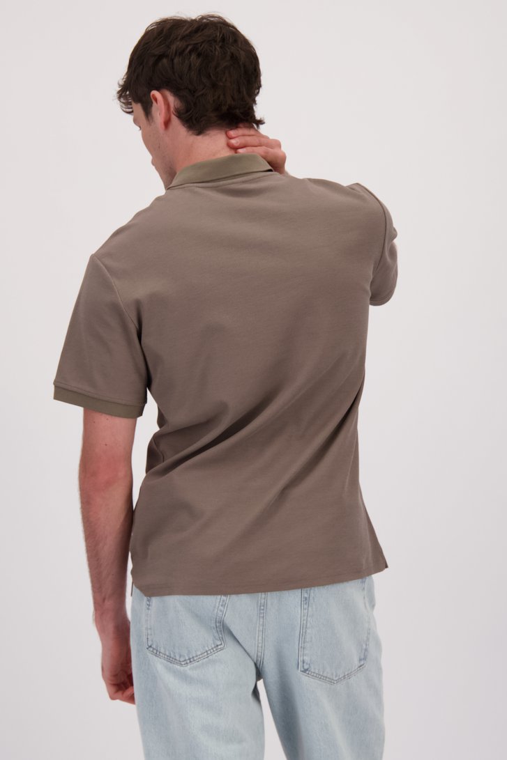 Le dos de Polo brun clair à manches courtes de Only & Sons pour Hommes