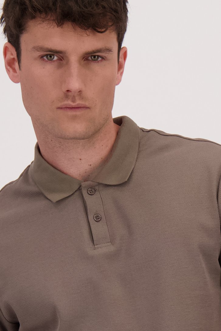 Détail de Polo brun clair à manches courtes de Only & Sons pour Hommes