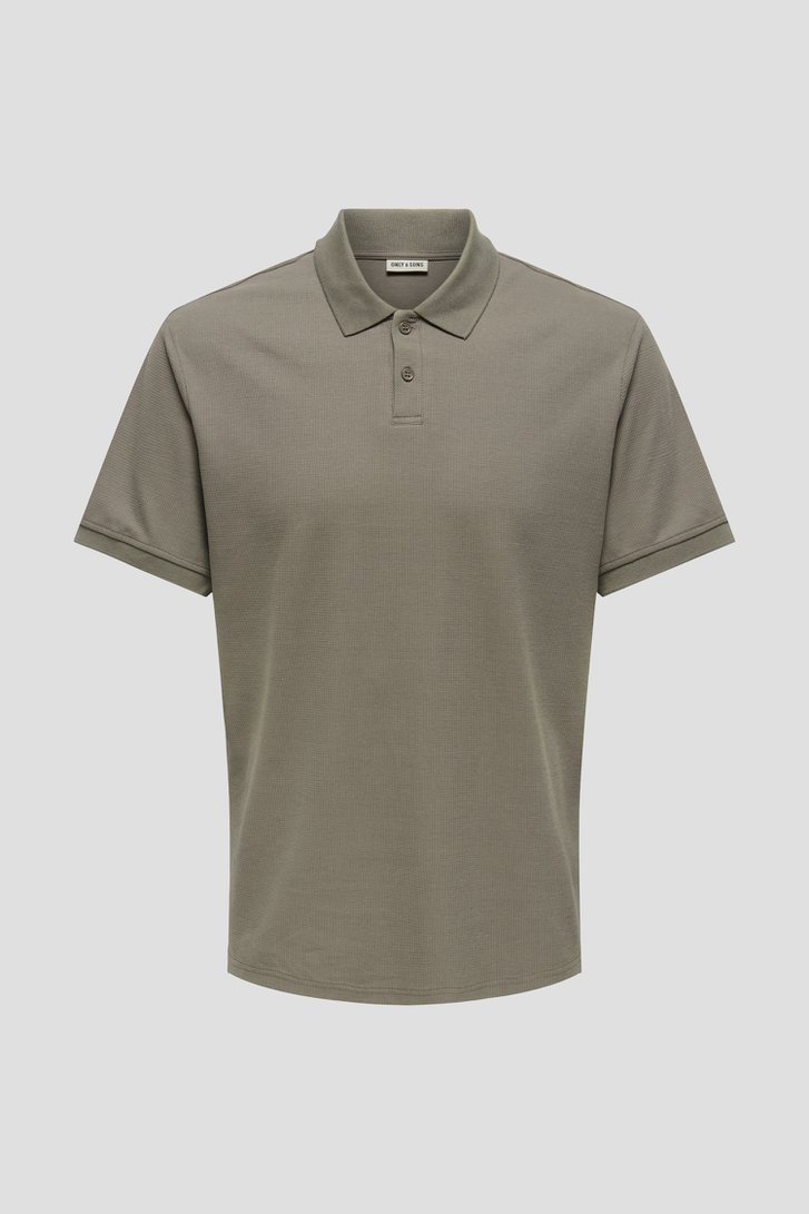 Photo produit 1 de Polo brun clair à manches courtes de Only & Sons pour Hommes