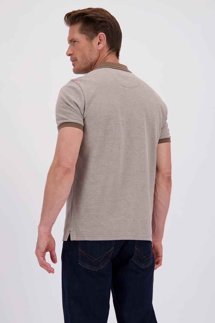 Le dos de Polo brun mêlé de Dansaert Blue pour Hommes