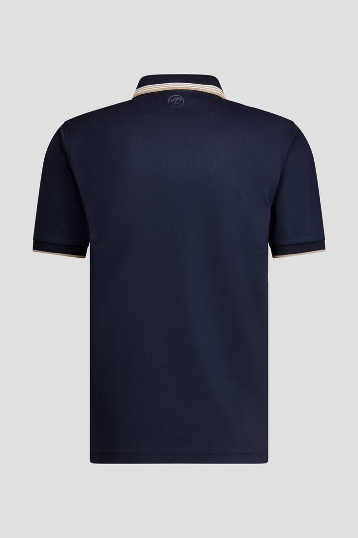 Photo produit 2 de Polo de golf bleu avec fermeture zippée courte de Dansaert Golf Club pour Hommes