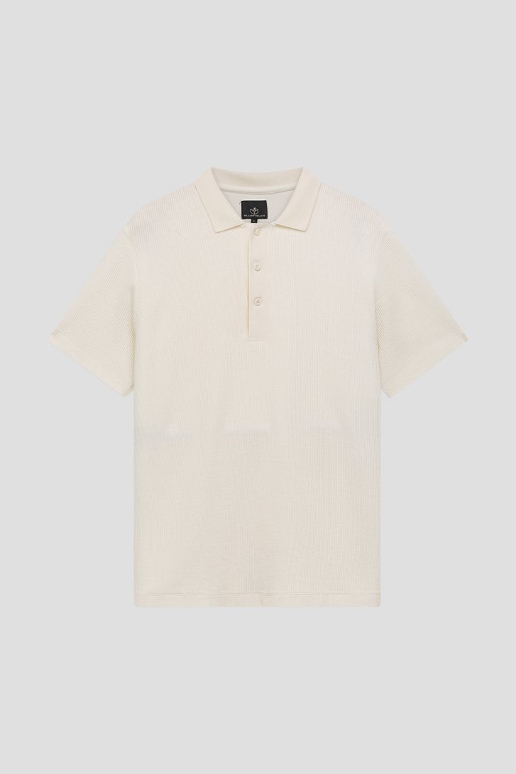 Photo produit 1 de Polo écru en maille côtelée de Bluefields pour Hommes