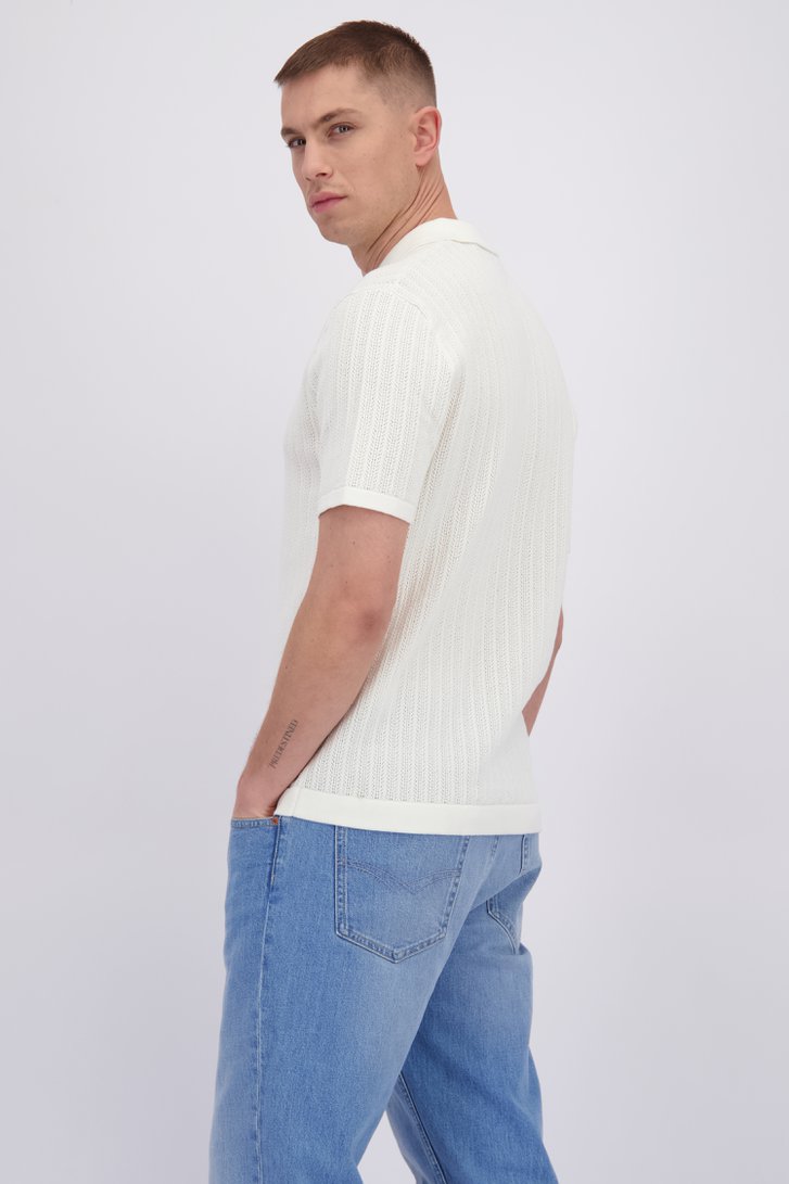 Le dos de Polo écru en tissu structuré  de Only & Sons pour Hommes