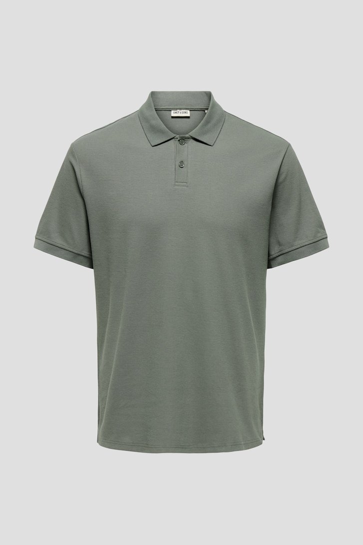 Photo produit 1 de Polo gris-vert à manches courtes de Only & Sons pour Hommes