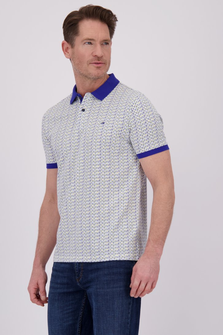 Polo met fijne ruitjesprint van Dansaert Blue voor Heren
