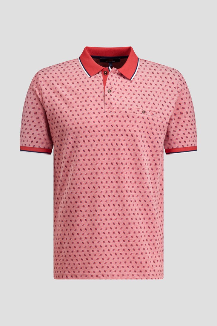 Photo produit 1 de Polo rouge à motif fin de Dansaert Blue pour Hommes